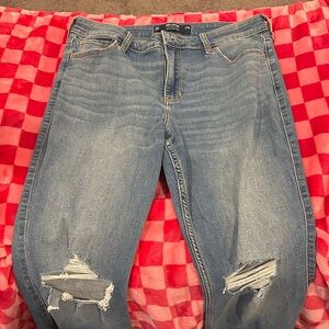 Hollister High-Rise Flare Blue Jeans